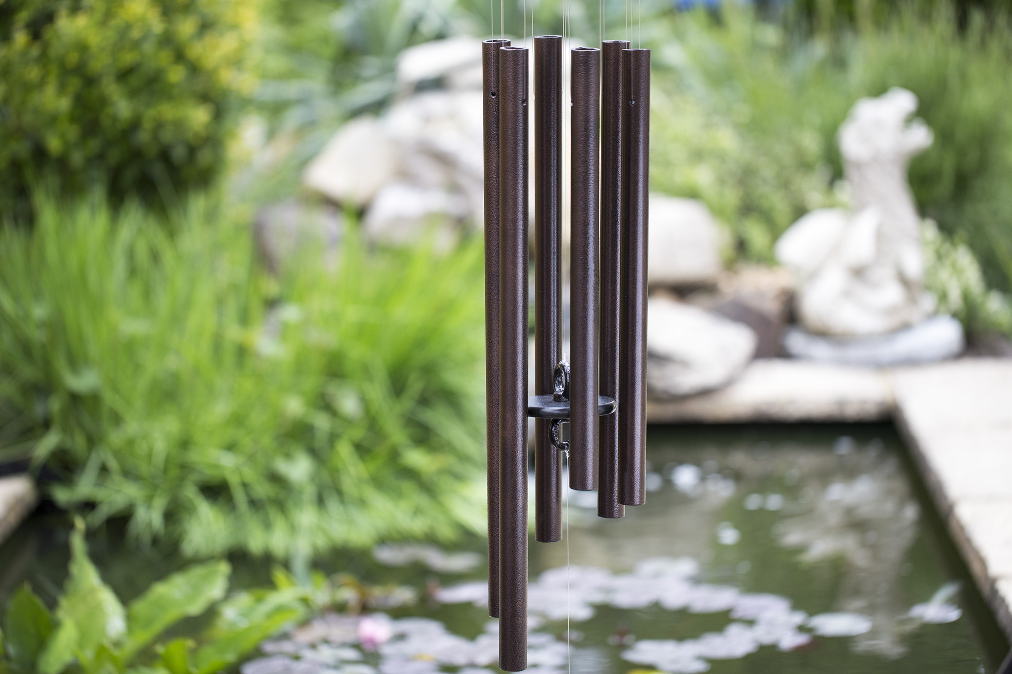 southern skies wind chime outdoor setup