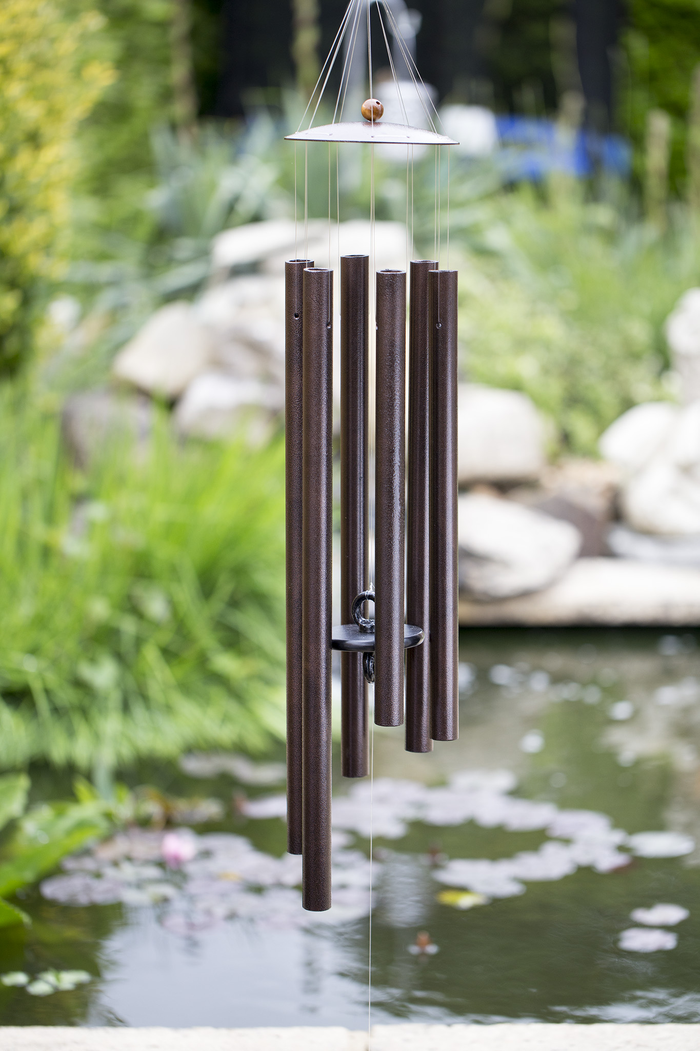 southern skies wind chime outdoor setup